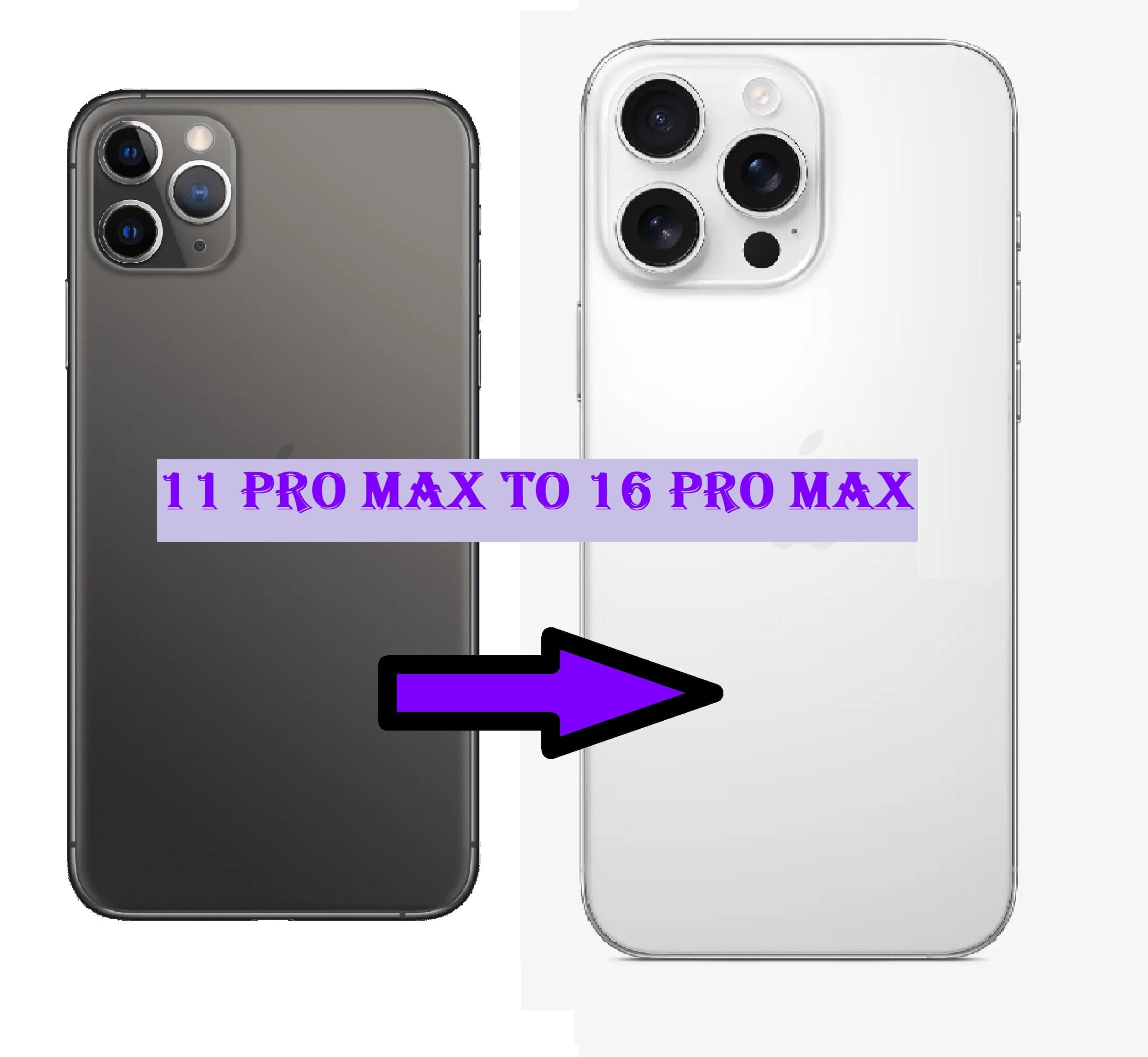 Converter Back Panel Housing Body for Apple iPhone 11 Pro Max Convert to Apple iPhone 16 Pro Max - image 1