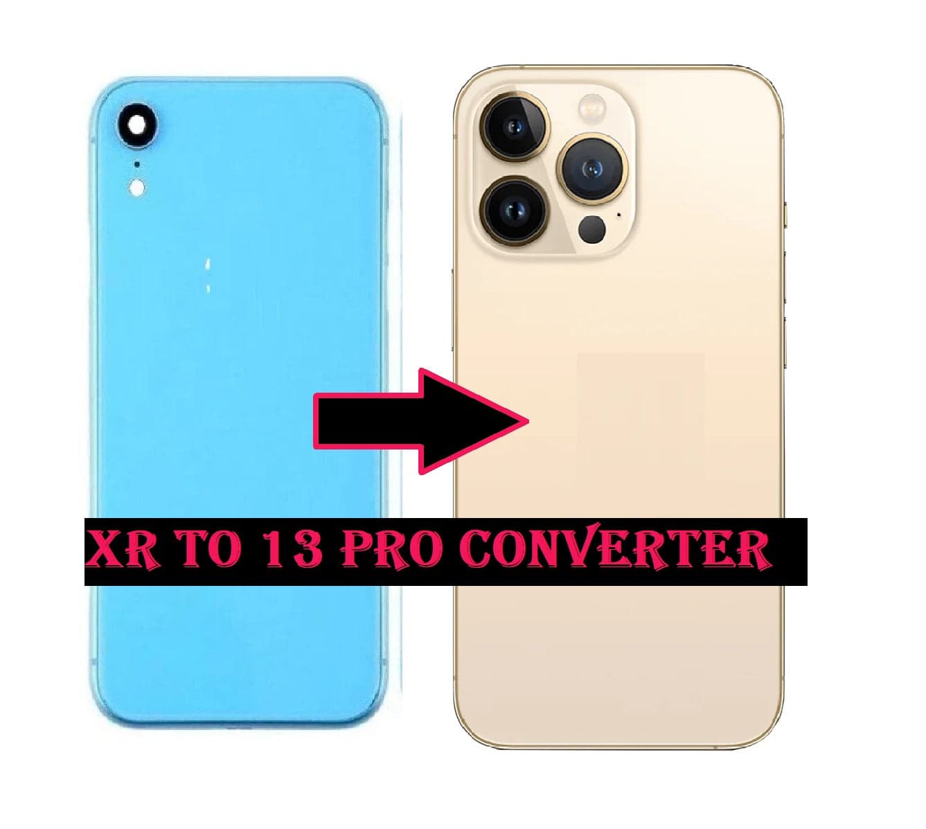 Converter Back Panel Housing Body for Apple iPhone XR Convert to Apple iPhone 13 Pro - image 1