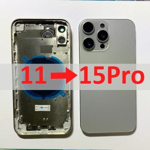 Convertor Back Panel Housing Body for Apple iPhone 11 Convert to Apple iPhone 15 Pro - image 1