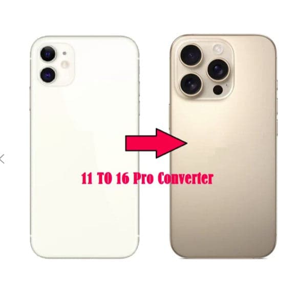 Convertor Back Panel Housing Body for Apple iPhone 11 Convert to Apple iPhone 16 Pro - image 1