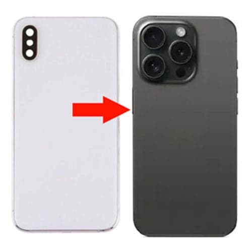 Convertor Back Panel Housing Body for Apple iPhone X Convert to Apple iPhone 15 Pro - image 1