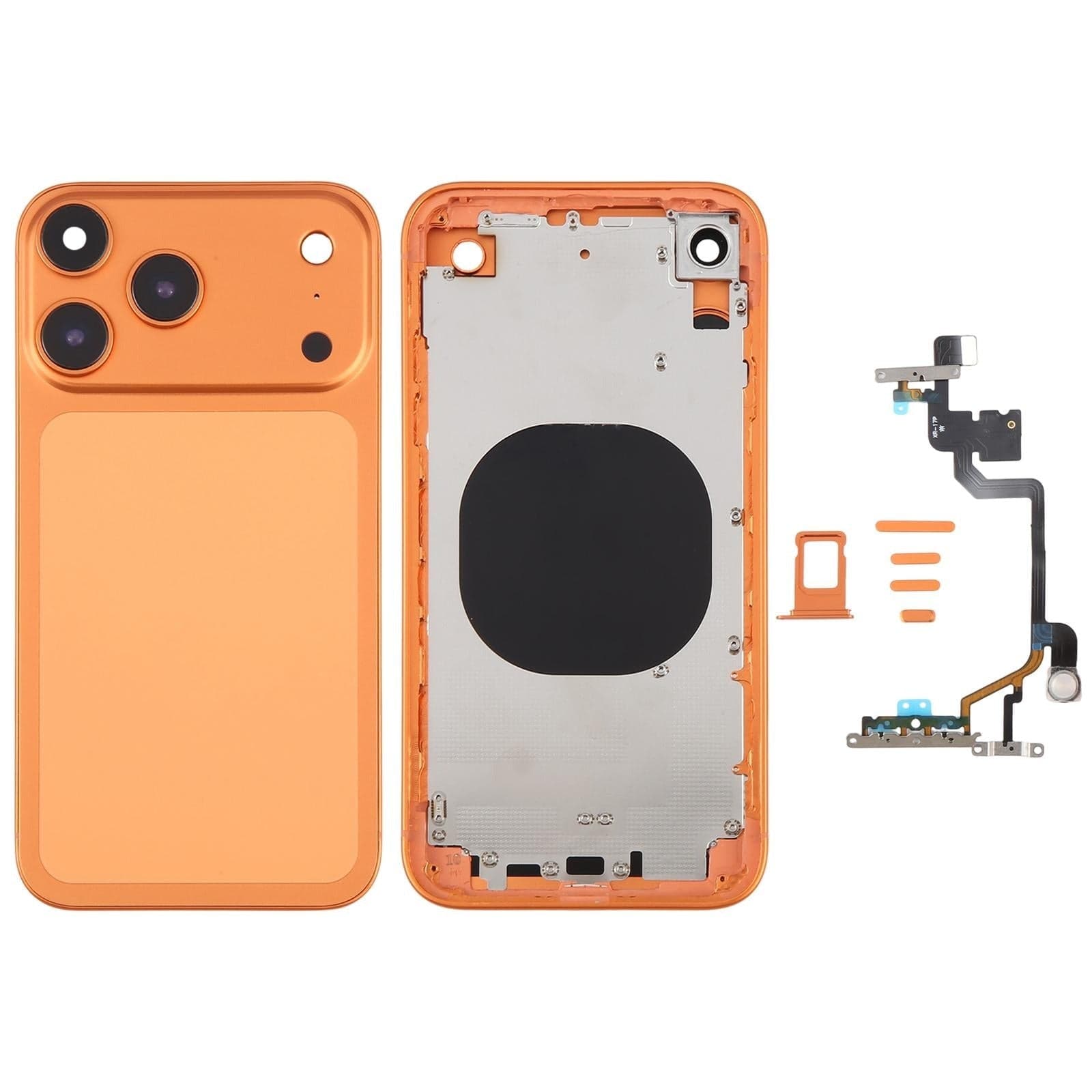 Convertor Back Panel Housing for Apple iPhone XR to Apple iPhone 17 Pro Orange - image 1