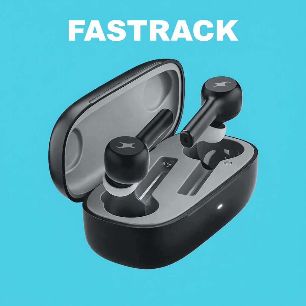 Fastrack Reflex Tunes FT2 Replacement Left/Right Earbud & Charging Case — Left Side / Black - image 1