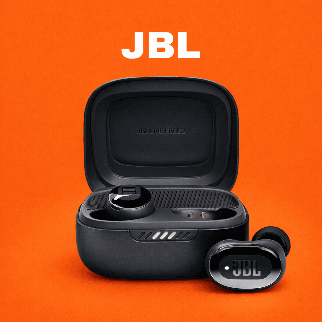JBL Live Free 2 TWS Replacement Parts (Pair / Charging Case) Replacement Left/Right Earbud & Charging Case — Both Pair / Black - image 1