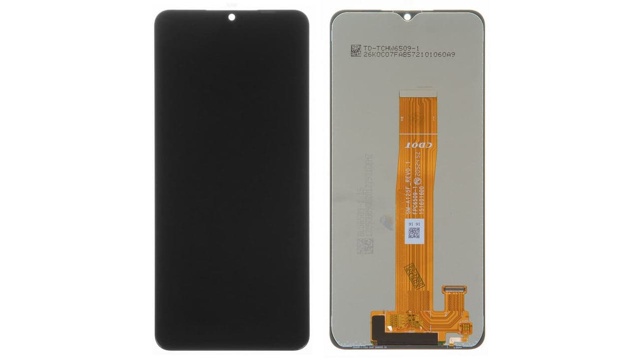 Lcd Display Combo Folder for Samsung Galaxy A12 Black - image 1