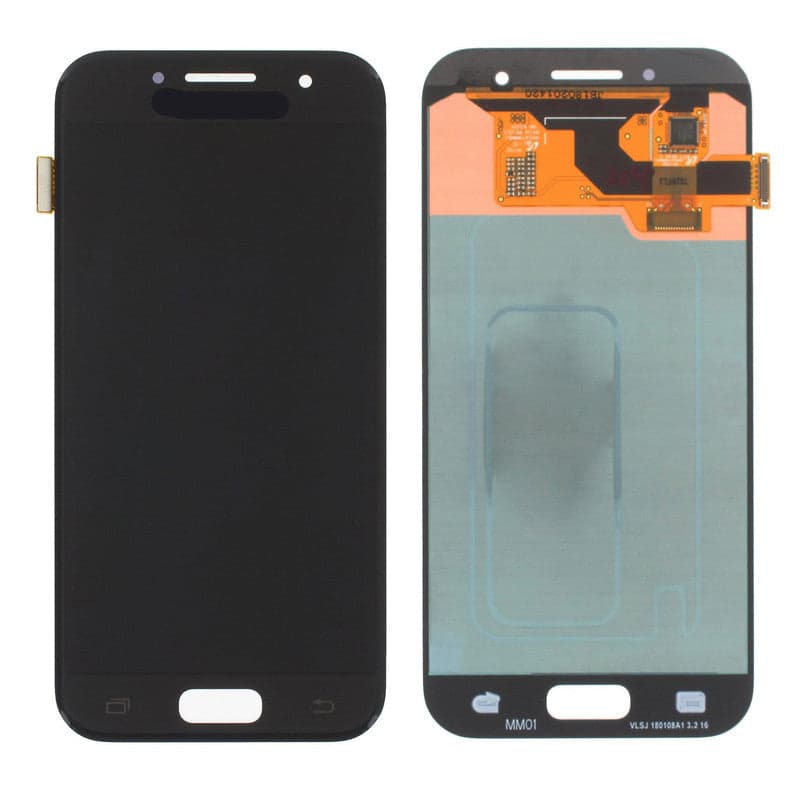 Lcd Display Combo Folder for Samsung Galaxy A3 2017 Black - image 1