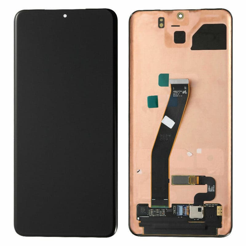 Lcd Display Combo Folder for Samsung Galaxy S20 Black (OLED)- with Fingerprint Working - image 1