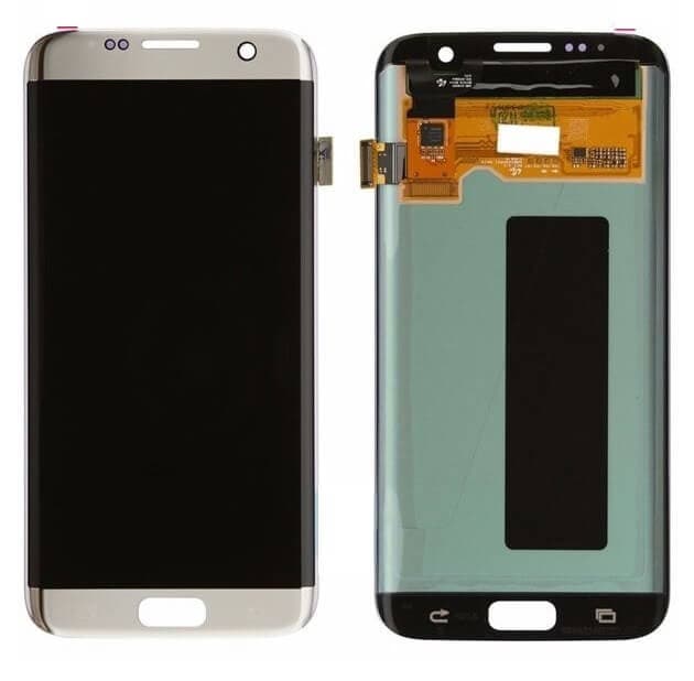 Lcd Display Combo Folder for Samsung Galaxy S7 Edge Silver - image 1