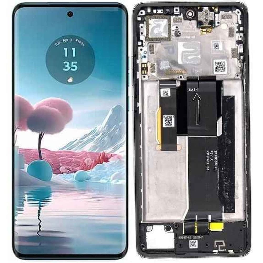 Lcd Display Combo Folder with Frame for Motorola Moto Edge 40 Neo Green - image 1