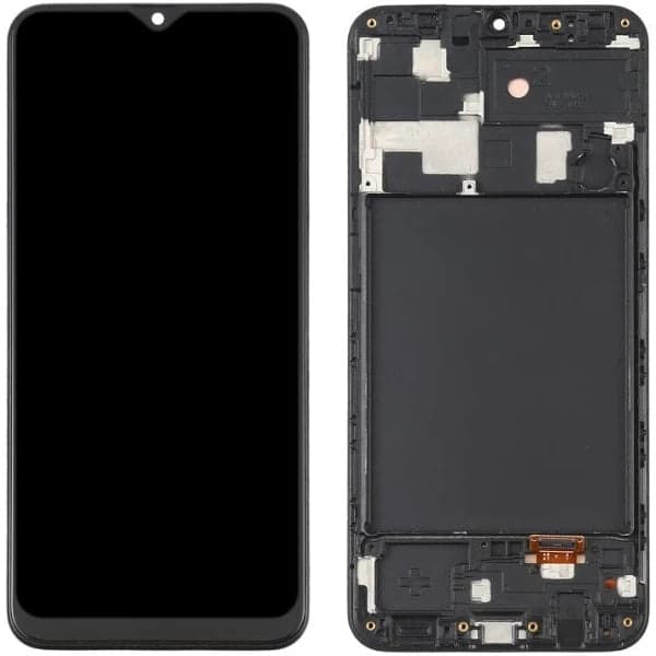 Lcd Display Combo Folder with Frame for Samsung Galaxy A20 Black - image 1