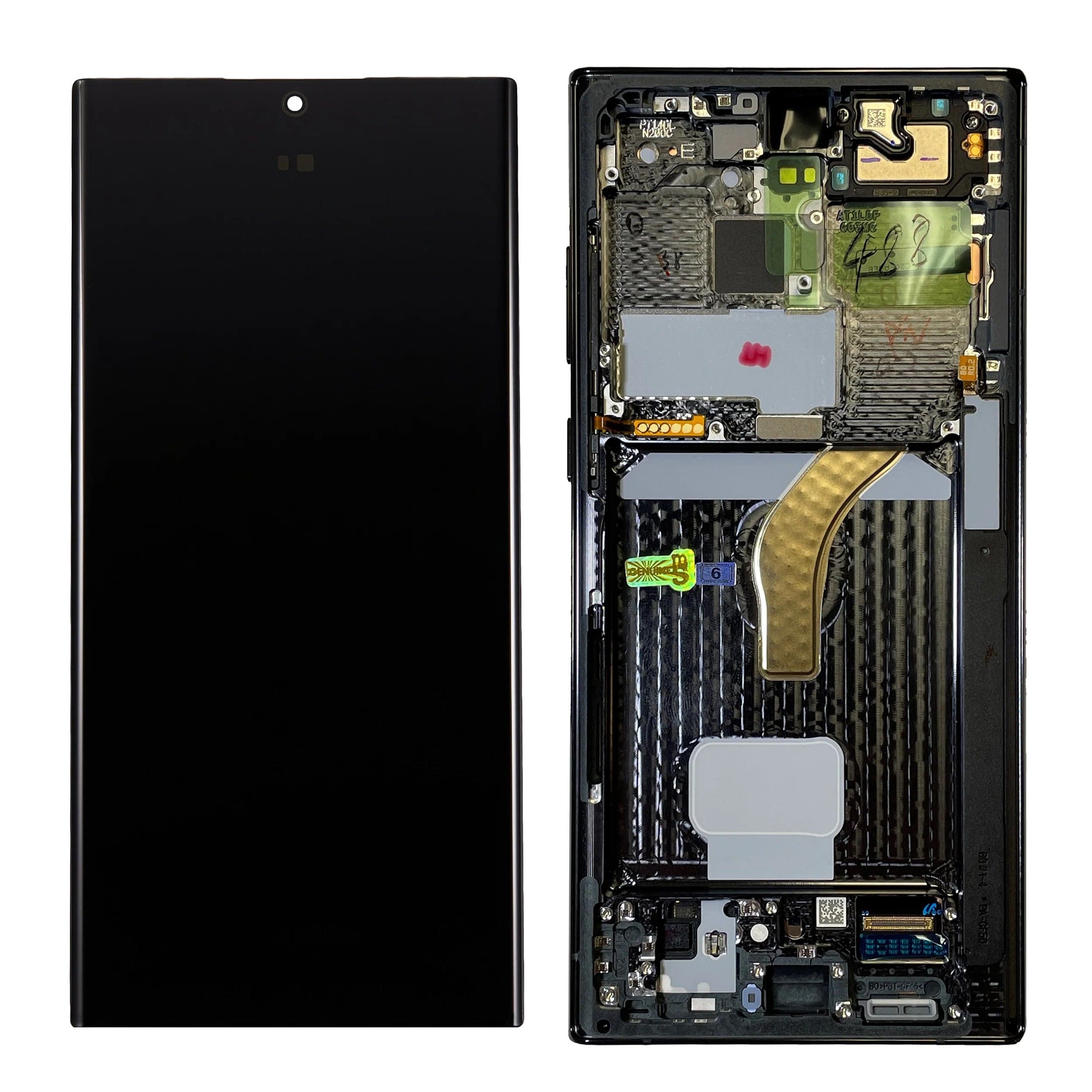Lcd Display Combo Folder with Frame for Samsung Galaxy S22 Ultra Black - image 1