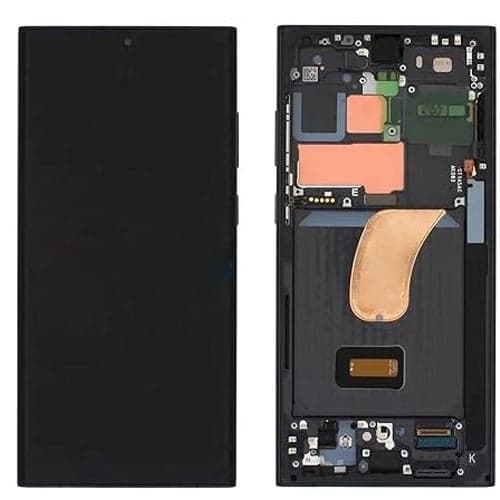 OLED Lcd Display Combo Folder with Frame for Samsung Galaxy S23 Ultra Black - image 1