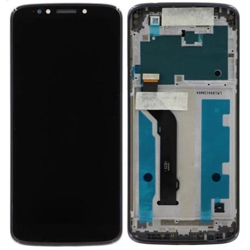 Lcd Display Combo Folder with Frame for Motorola Moto E5 Plus Black - image 1