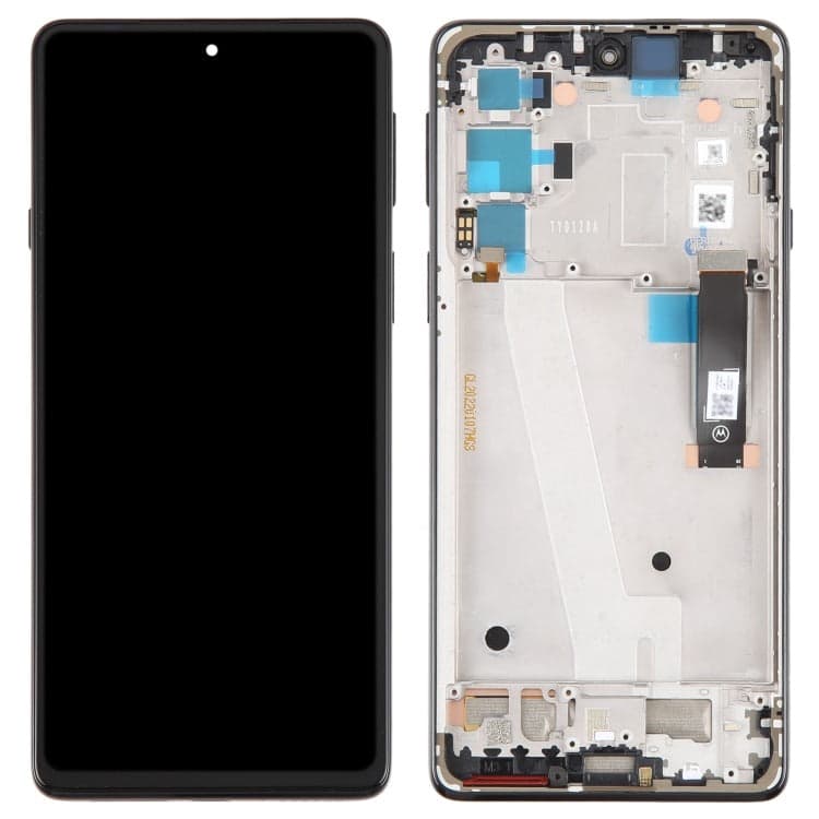 Lcd Display Combo Folder with Frame for Motorola Moto Edge 20 Black - image 1