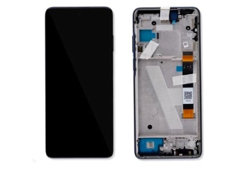 OLED Lcd Display Combo Folder with Frame for Motorola Moto Edge 2021 Black - image 1