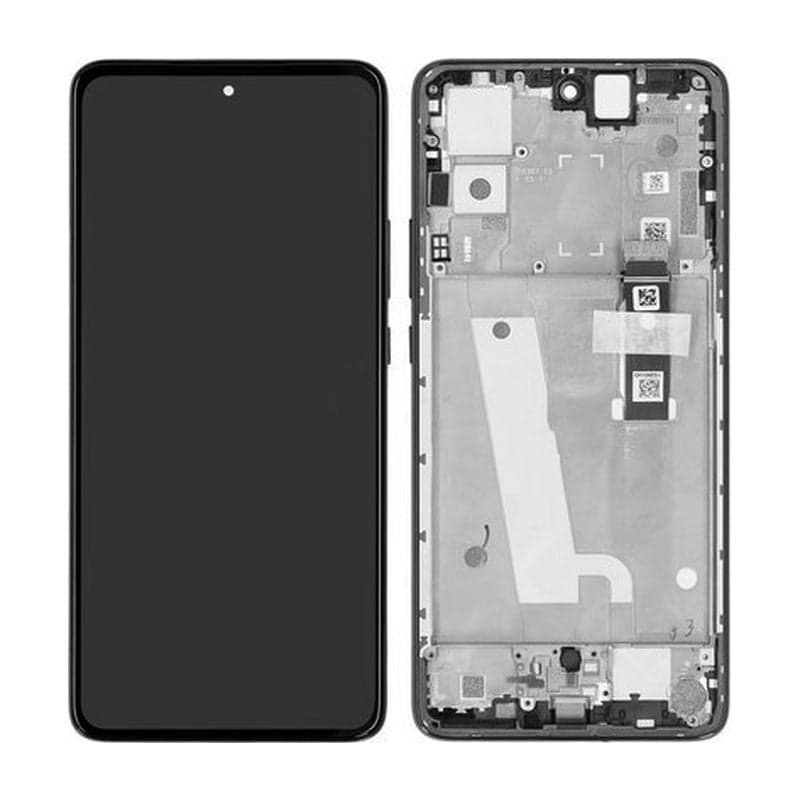 OLED Lcd Display Combo Folder with Frame for Motorola Moto Edge 30 Black - image 1