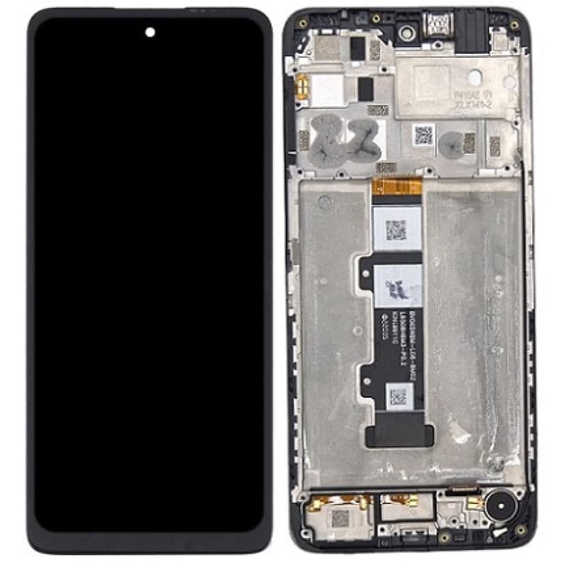 Lcd Display Combo Folder with Frame for Motorola Moto G22 Black - image 1