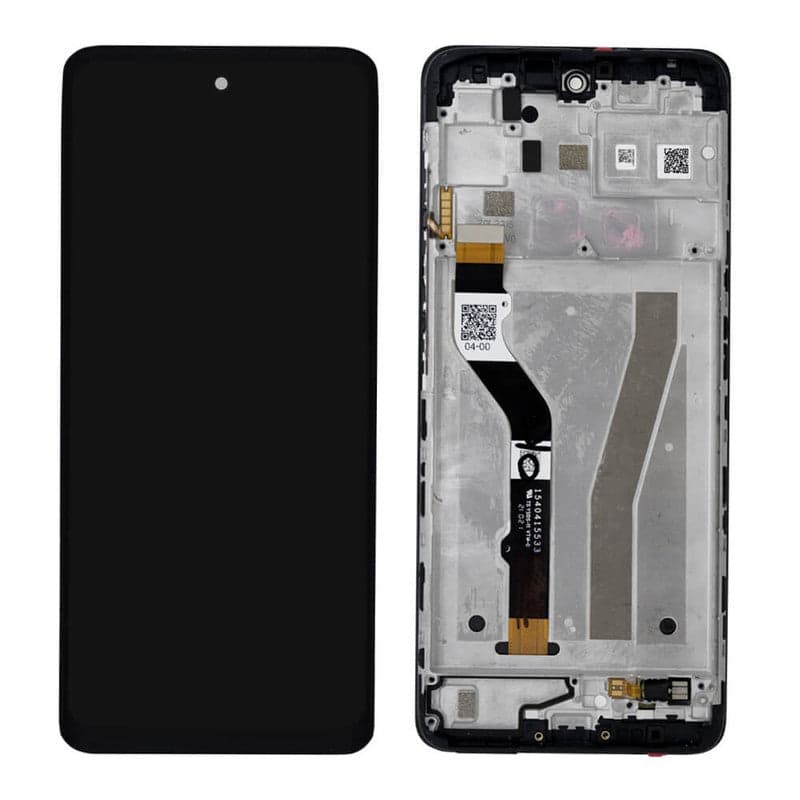 Lcd Display Combo Folder with Frame for Motorola Moto G40 Black - image 1