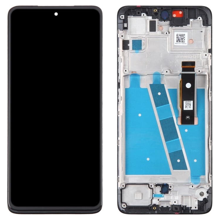 Lcd Display Combo Folder with Frame for Motorola Moto G52 Black - image 1