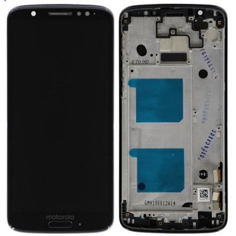 Lcd Display Combo Folder with Frame for Motorola Moto G6 Black - image 1