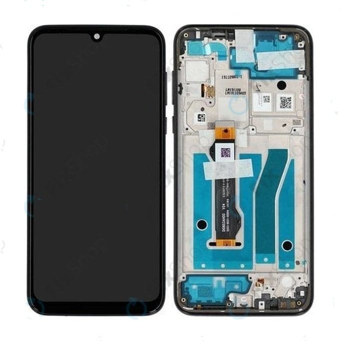 Lcd Display Combo Folder with Frame for Motorola Moto G8 Plus Black - image 1