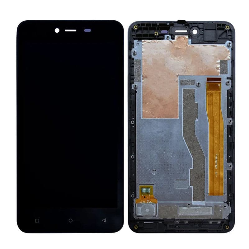 Lcd Display Folder Combo for GIONEE P7 WITH FRAME ORG Black - image 1