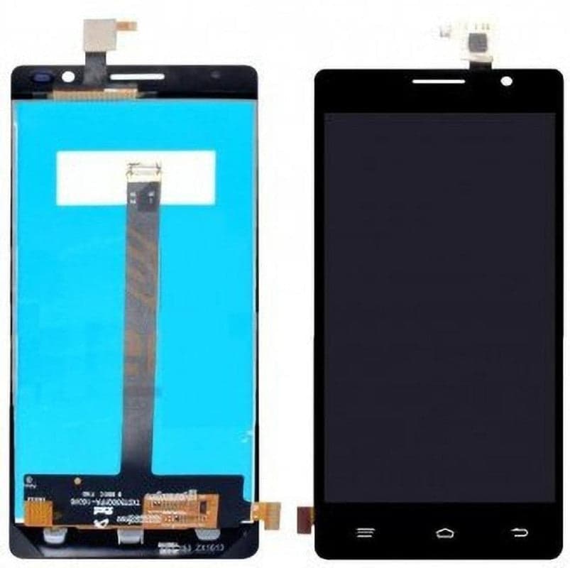Lcd Display Folder Combo for INTEX POWER HD Black - image 1