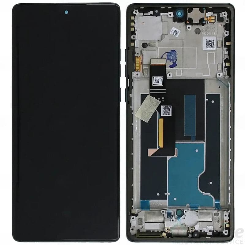Lcd Display Combo Folder with Frame for Motorola Moto Edge 50 Black - image 1