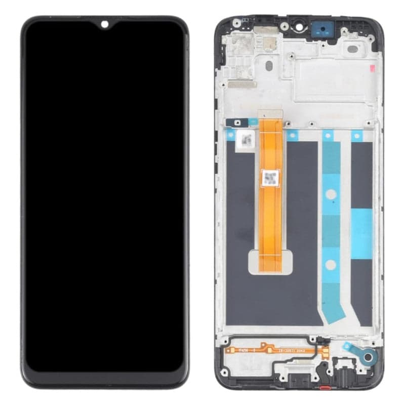 Lcd Display Combo Folder with Frame for Oppo A15 Black - image 1