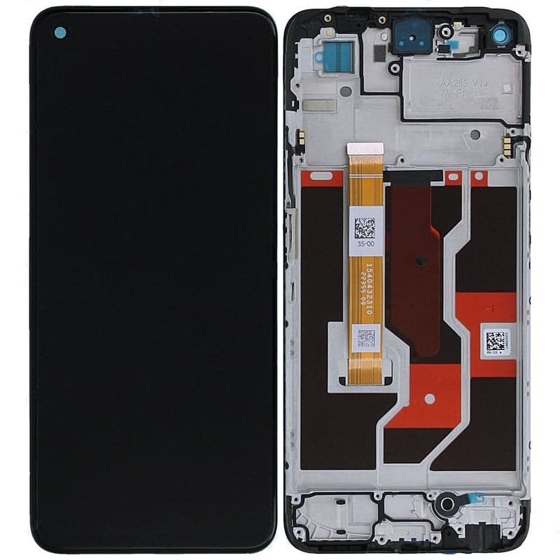 Lcd Display Combo Folder with Frame for Oppo A96 Black - image 1