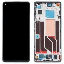 Lcd Display Combo Folder with Frame for Oppo Reno 6 Pro 5G Black - image 1