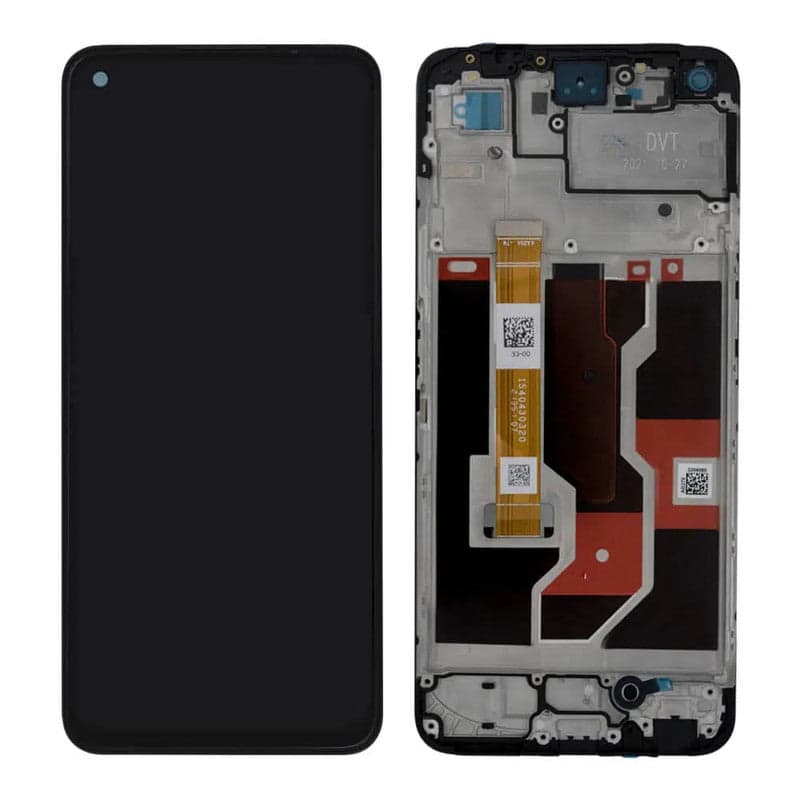Lcd Display Combo Folder with Frame for Realme 9i 4G Black - image 1