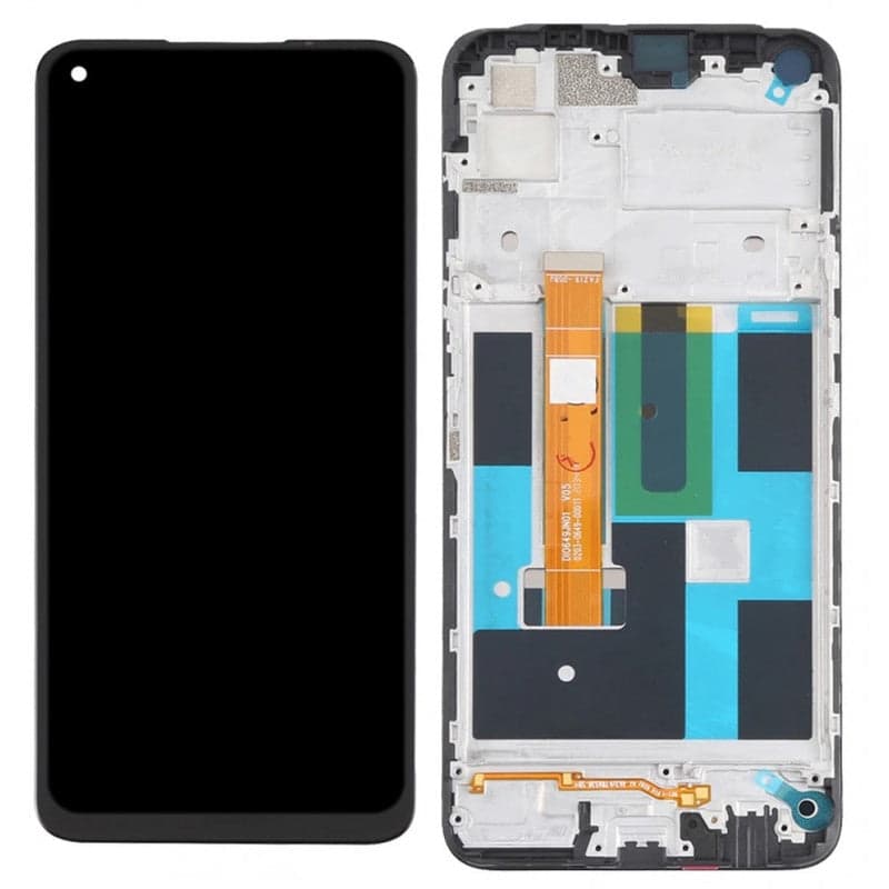 Lcd Display Combo Folder with Frame for Realme Narzo 30 5G Black - image 1