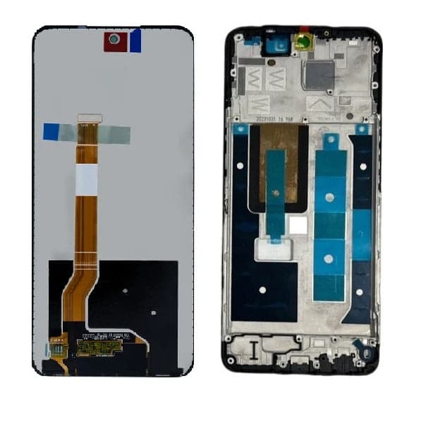 Lcd Display Combo Folder with Frame for Realme Narzo 70x 5G Black - image 1