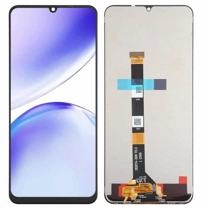 Lcd Display Combo Folder with Frame for Realme Narzo N53 Black - image 1