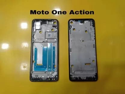 Lcd Frame Middle Chassis for Motorola Moto One Action Black - image 1
