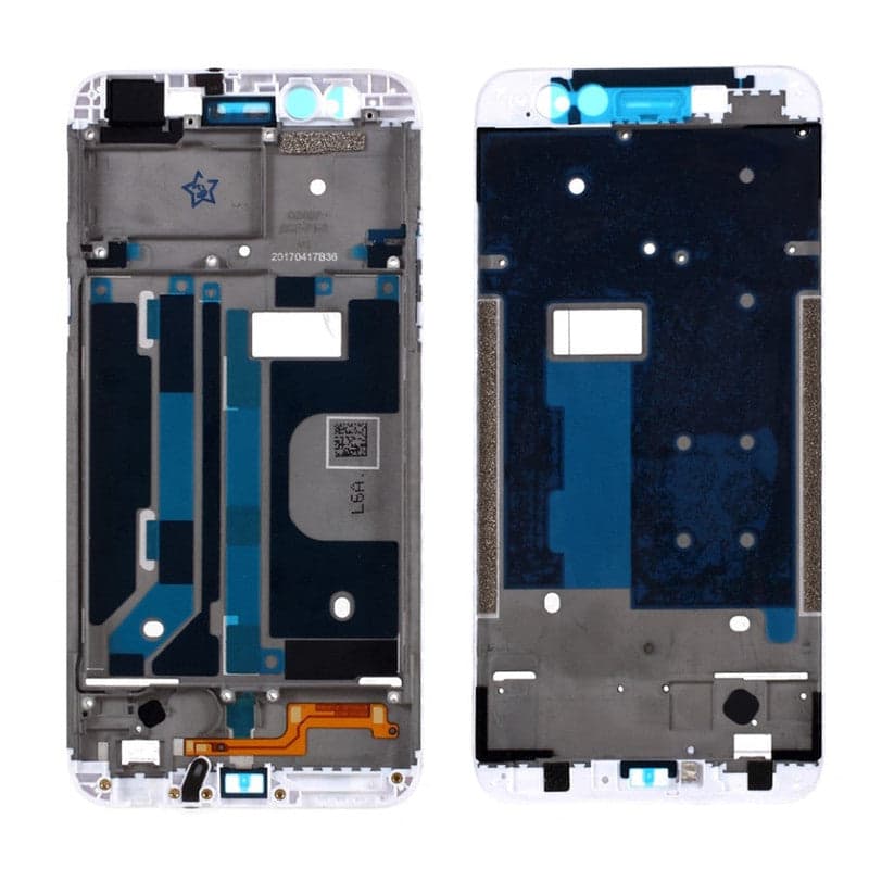 Lcd Frame Middle Chassis for Oppo F3 White - image 1