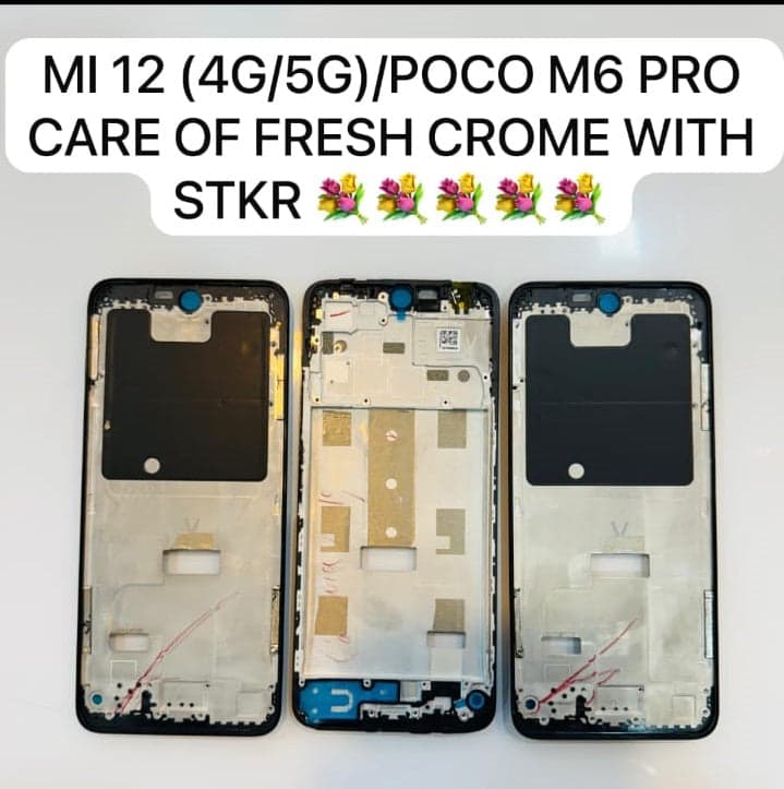 Lcd Frame Middle Chassis for Poco M6 Pro Black - image 1