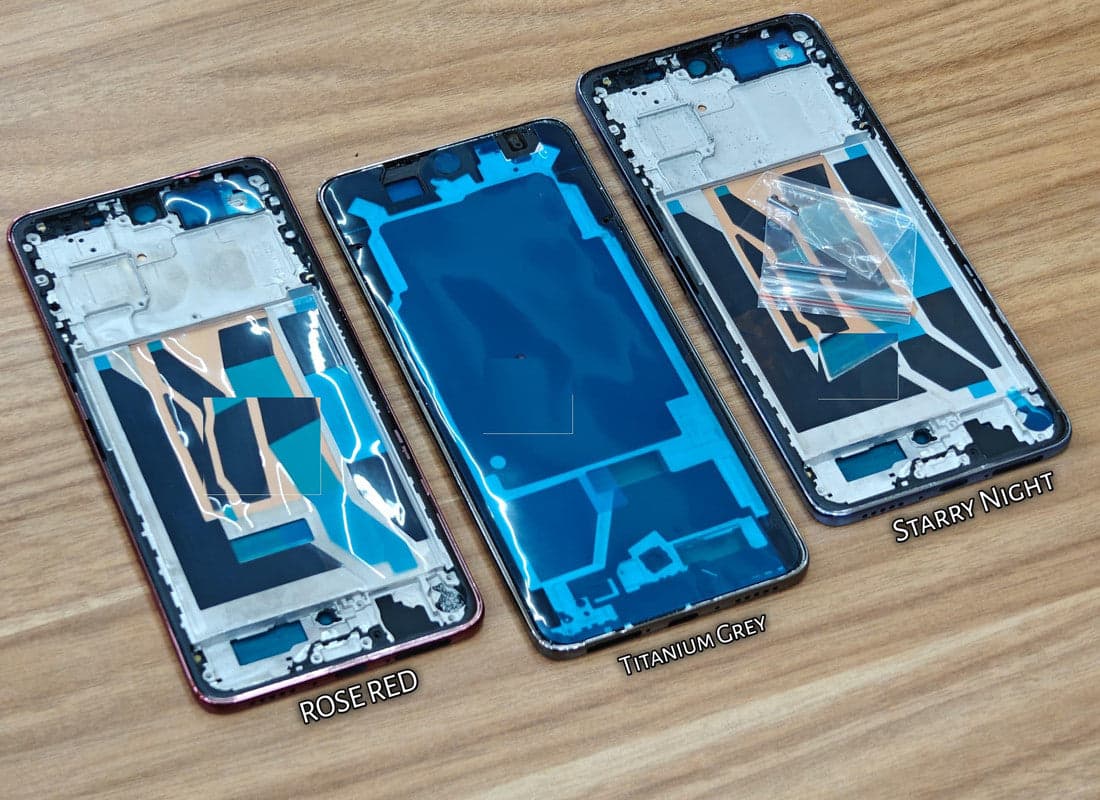 Lcd Frame Middle Chassis for Vivo V50 Titanium Grey - image 1