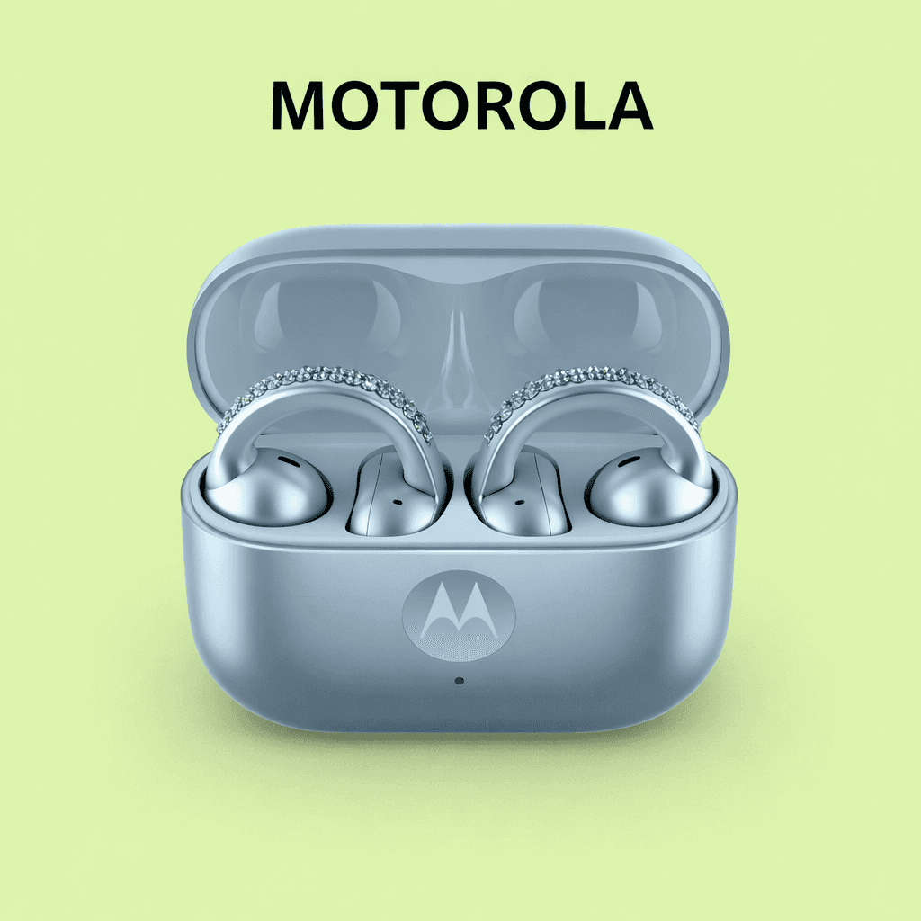 Motorola Moto Buds Loop Replacement Left/Right Earbud & Charging Case — Blue / Left Side - image 1