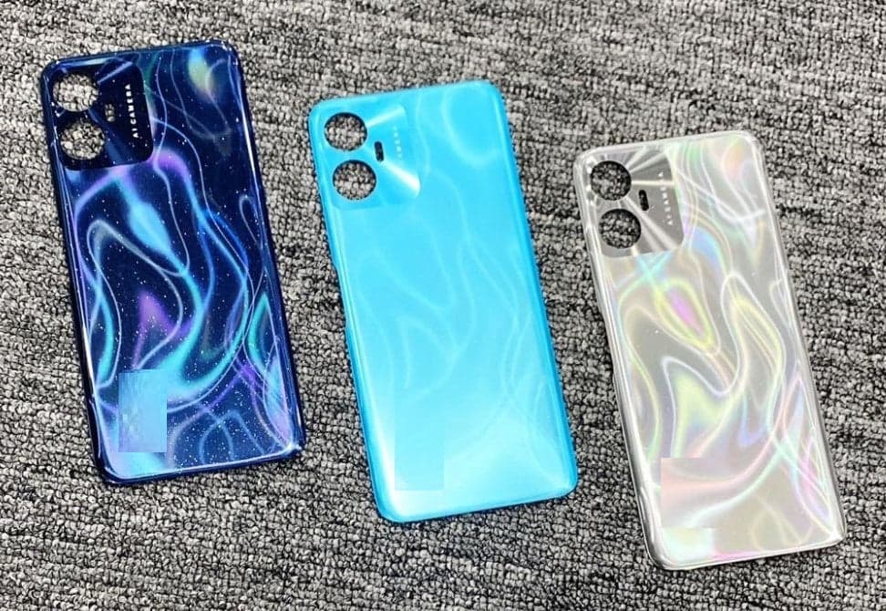 Mozomart Back Panel Glass for Itel S18 Pro : Silver - image 1