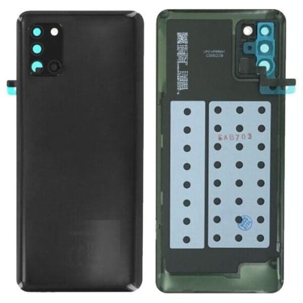 Back Panel With Lens for Samsung Galaxy A31 Black - image 1