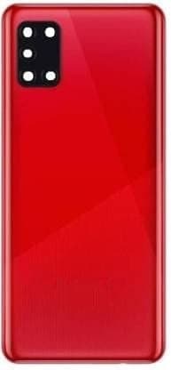 Back Panel With Lens for Samsung Galaxy A31 Red - image 1