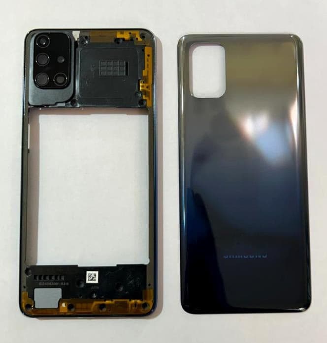 Back Panel With Middle Ring for Samsung Galaxy M31S Blue - image 1