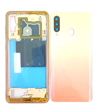 Back Panel With Middle Ring For Samsung Galaxy M40 Orange - image 1