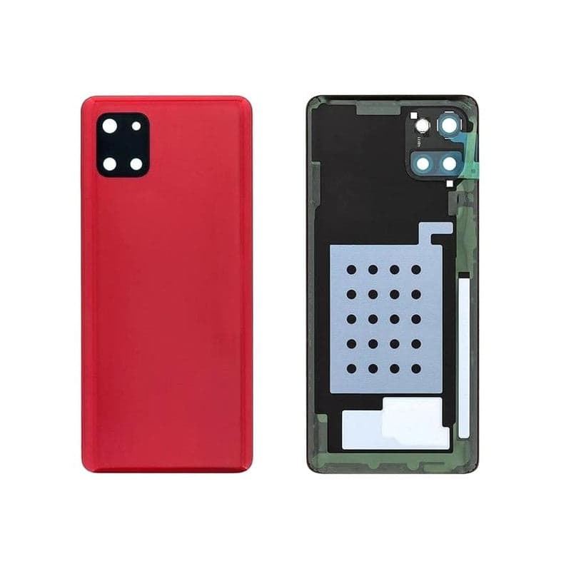 Back Panel Glass With Camera Glass Lens For Samsung Galaxy Note 10 Lite Red - image 1