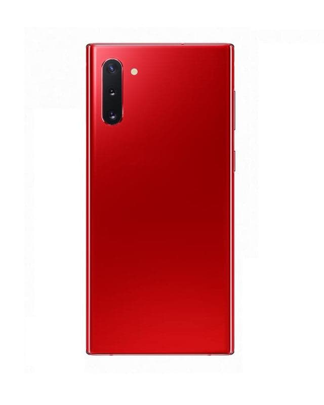 Back Panel Glass With Camera Glass Lens for Samsung Galaxy Note 10 Red - image 1