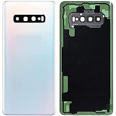 Back Panel With Lens for Samsung Galaxy S10 Plus White - image 1