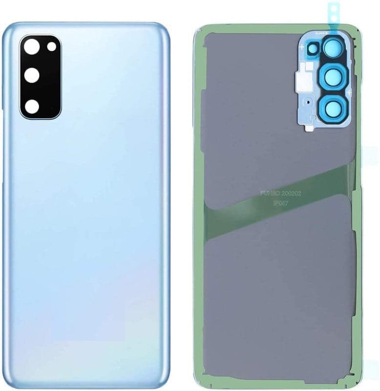 Back Panel With Lens for Samsung Galaxy S20 Light Blue - image 1