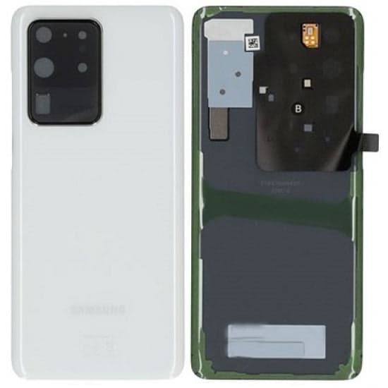 Back Panel With Lens for Samsung Galaxy S20 Ultra White - image 1